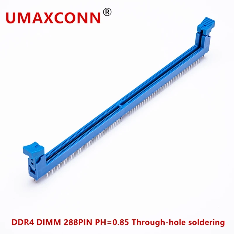 UMAXCONN-DDR4 Connector DDR4 DIMM DIP 288PIN Through-hole soldering Center line 0.85mm Gold-plated 15u Memory slot