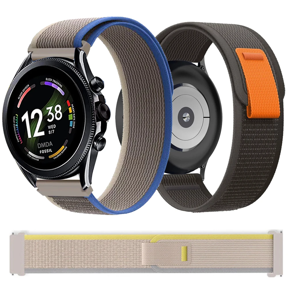 Cinturini In Nylon Per Fossil Gen 6 44Mm Nuovo Cinturino Sportivo Per Fossil Gen 5E 44Mm / Gen 5 Lte 20 22Mm Cinturino Con Cinturino Ad Anello