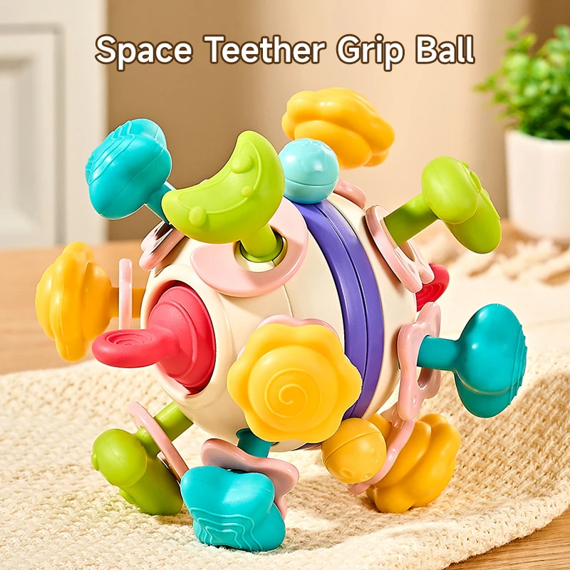 Newborn Toys Rotating Rattle Ball Grasping Baby Development Toy Baby Ball Intelligence Grasping Toys Teeth Soothing Toys Gifts 6