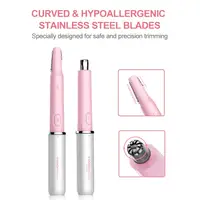 TOUCHBeauty Hair Trimmer for Face Eyebrow Nose Ear Body Hair Trimming, All in ONE Hair Remover for Women & Men Dual Blades Shave 2