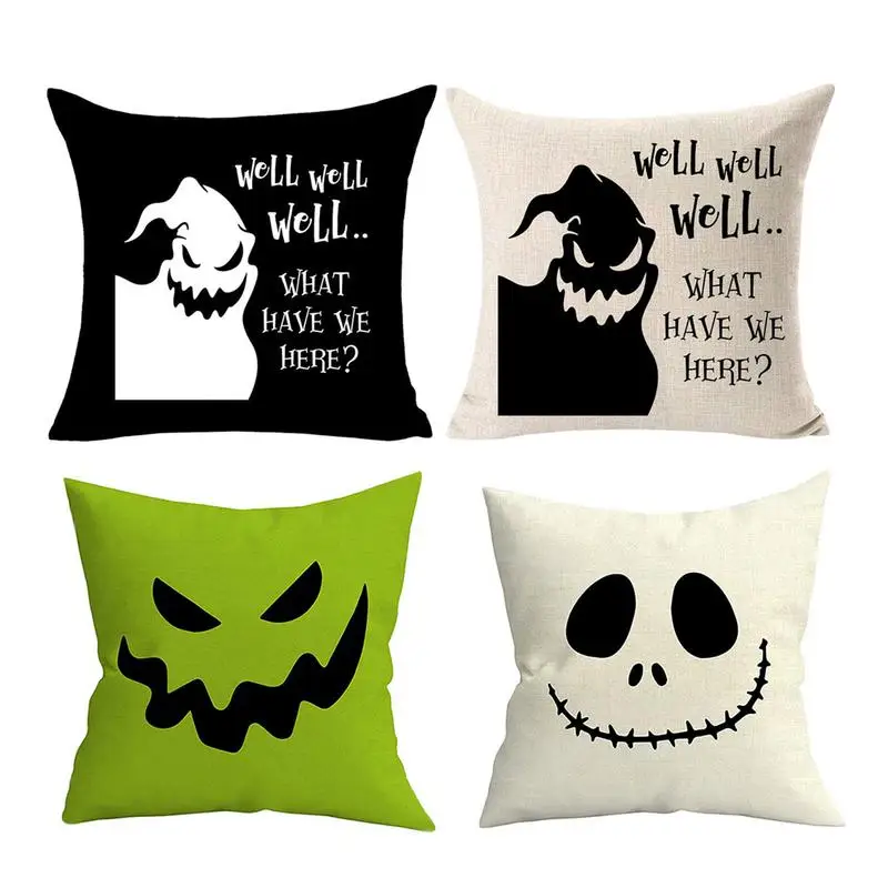 

45x45cm Halloween Cushion Cover Pumpkin Bat Wizard Ghost Halloween Decor For Home Pillowcase Ornament Scary Halloween Party Gift