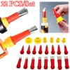 22PCS Stainless Steel Caulk Nozzle Applicator Caulking Finisher Glue Silicone Sealant Finishing Tool Kitchen Bathroom Sink Joint 1