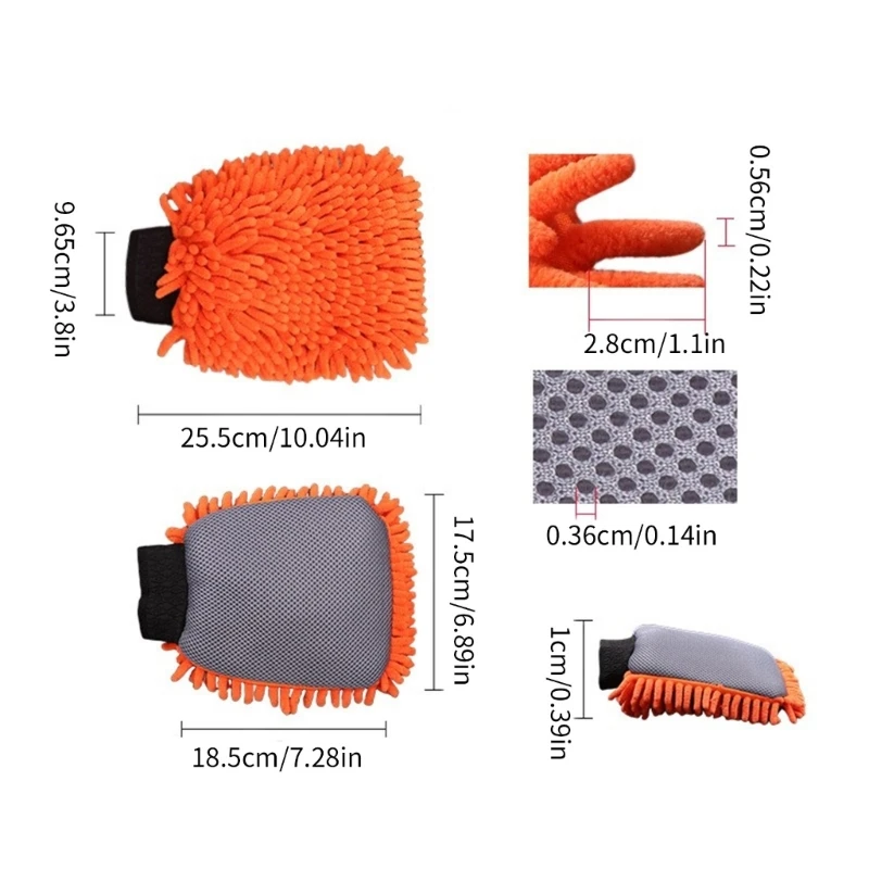 Car Wash Glove Mitts Soft Antiscratch Car Wash Multifunction Thick Cleanings Glove Dropship