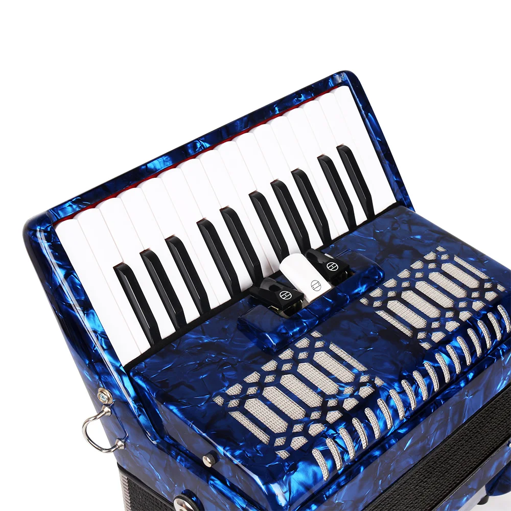 IRIN Akkordeon 26-Tasten 48-Bass Cellob Blaues Akkordeon für Kinder Kinder Anfänger Weihnachtsgeschenk Tastatur Musikinstrument – Detail 6