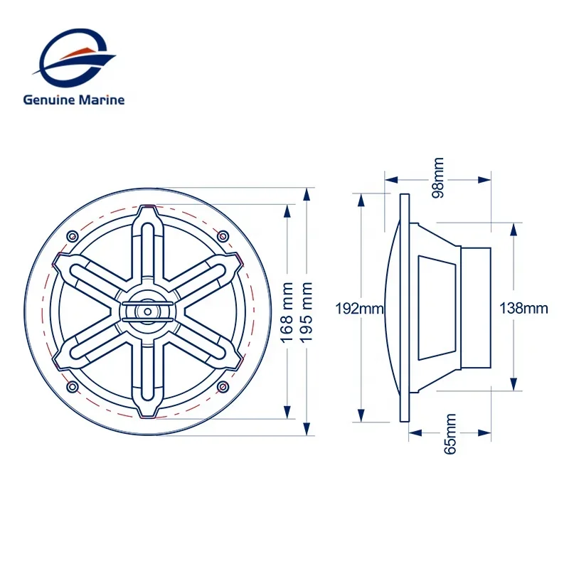 Genuine Marine Ship Yacht Speakers Marine Stereo RGB Boat Speaker