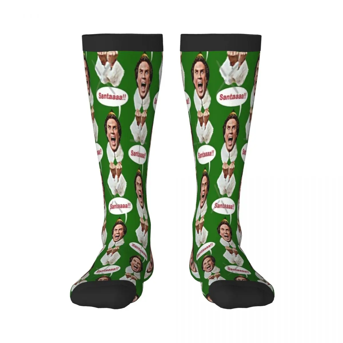 thumbnail image 1 of Calcetines con diseño de Papá Noel, accesorios para mujer y hombre, calcetines de vestir flexibles, 1 of 4