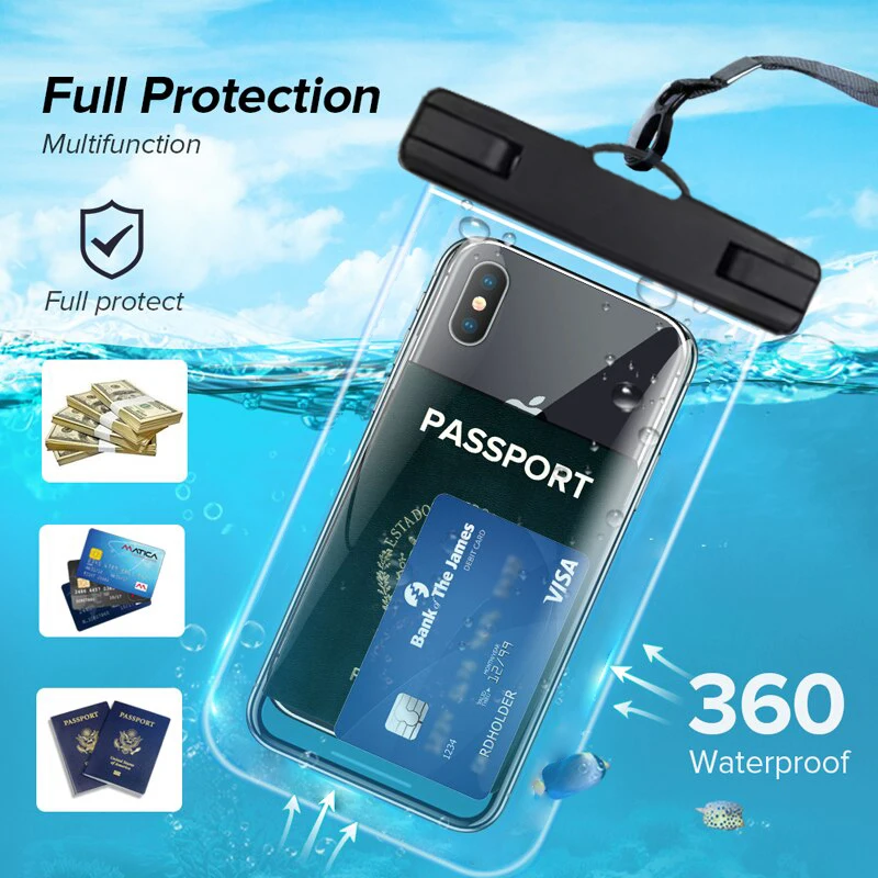 

Universal Waterproof Phone Case Water Proof Bag For iPhone 15 14 13 12 11 Pro MaxXXiaomi 13 samsung s23 Ultra Swim Cover