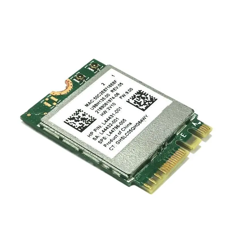 새로운 판매 1 세트 2.4Ghz 블루투스 호환 WIFI 카드 IPX 커넥터 카드 RTL8822CE 듀얼 밴드 802.11ac 1200Mbps M2 Wifi 카드