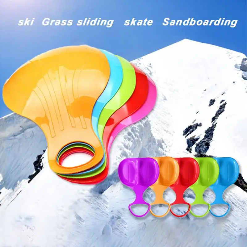 Sleigh Plastic Non-slip Longer Oversized Handle Thicker Snow Equipment Snow Luge Sledge Ski Board