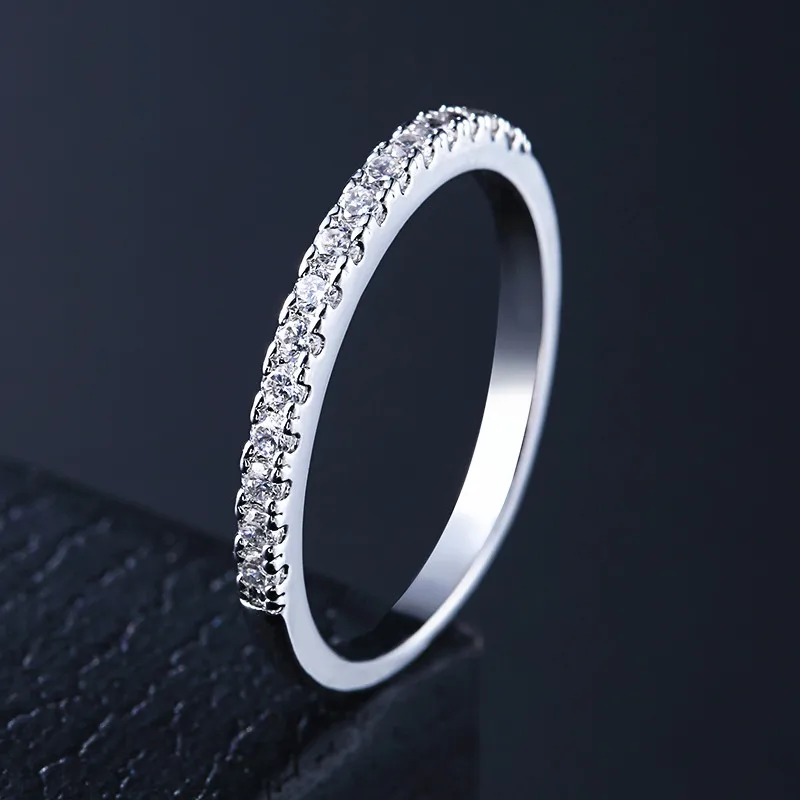 Wedding Rings Finger Rings Fashion Rings Zircon Rings Fashion Ring Crystal Rings Stone Rings ZAKOL Fashion White Baguette Cubic Zirconia Wedding Finger Rings for Women Luxury T Shape Stone Party Jewelry RP2119