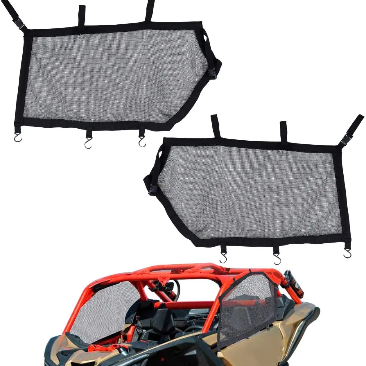 

Защитная сетка для окон UTV, 1 пара, аксессуары для окон для Can-Am Maverick X3 и X3 Max 2017-2021
