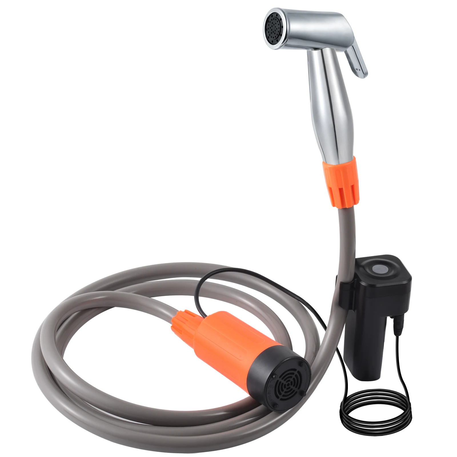 Portable outdoor shower detachable battery electric shower car washing camping travel bathing pet cleaning