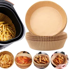  Round Square Airfryer Baking Paper Air Fryer Inserts 100 200Pcs Disposable Liner Kitchen Accessories Grill 