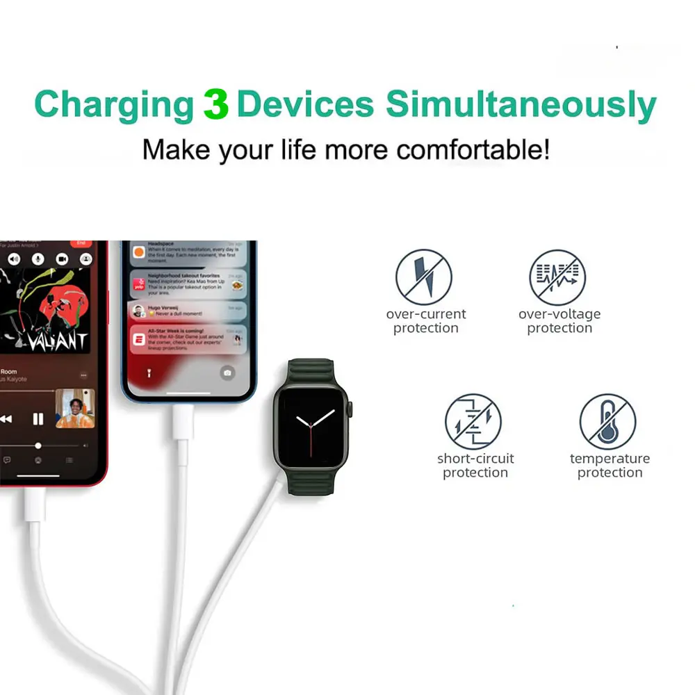 in Retractable USB Magnetic Wireless Charger Charging Cable