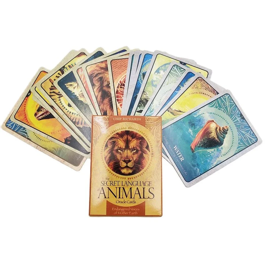 

The Secret Language of Animals Oracle Cards Voices of Mother Earth Mysterious Divination Gameplay 46 Tarot Cards Deck Board Game