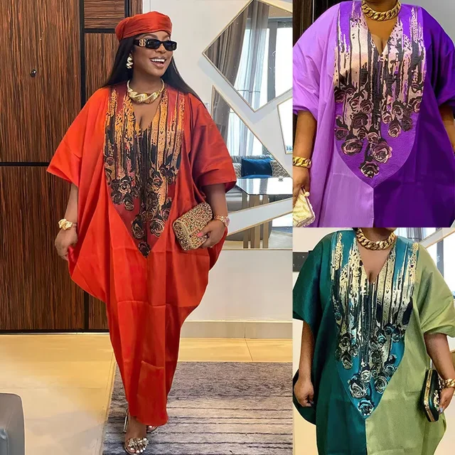 Adaeze V-neck Maxi Boubou Dress - Image 3
