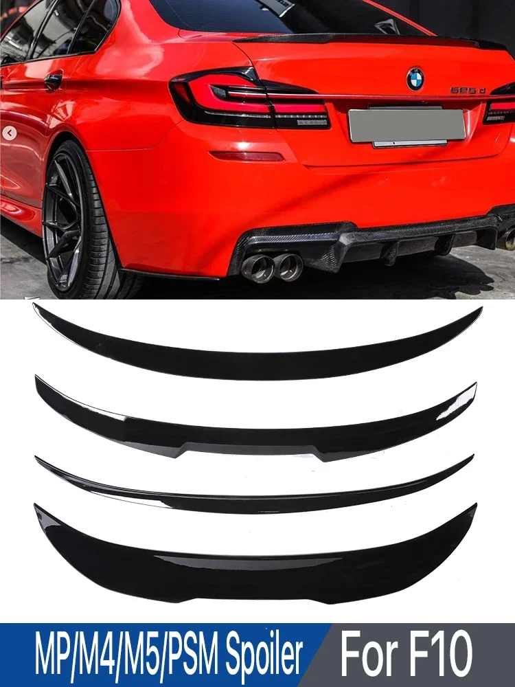 

Gloss Black Rear Trunk Bumper Lip Wing Tail M4/M5/MP Style Roof Spoiler Kit for BMW 5 Series F10 F11 F18 2010-2017 Carbon Fiber