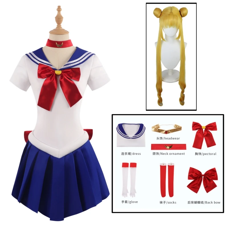 

Костюм для косплея Tsukino из аниме Usagi, косплей-костюм для косплея красивой девушки, костюм моряка 4-го поколения, косплей Луны, кролика