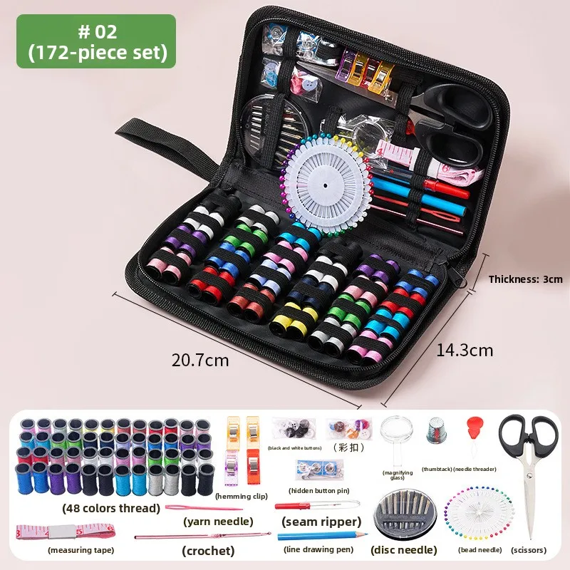Wholesale Sewing Kit Complete Set with Threads Needles Scissors Tape Measure and More for DIY Handcraft Projects Home and Travel - 3