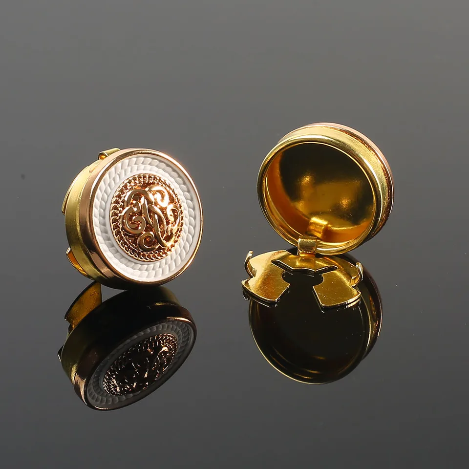 25 colors Crystal Button Covers, Faux Cuff Links, Silver or Gold finish, set of 2 or 4, rhinestone button covers - België