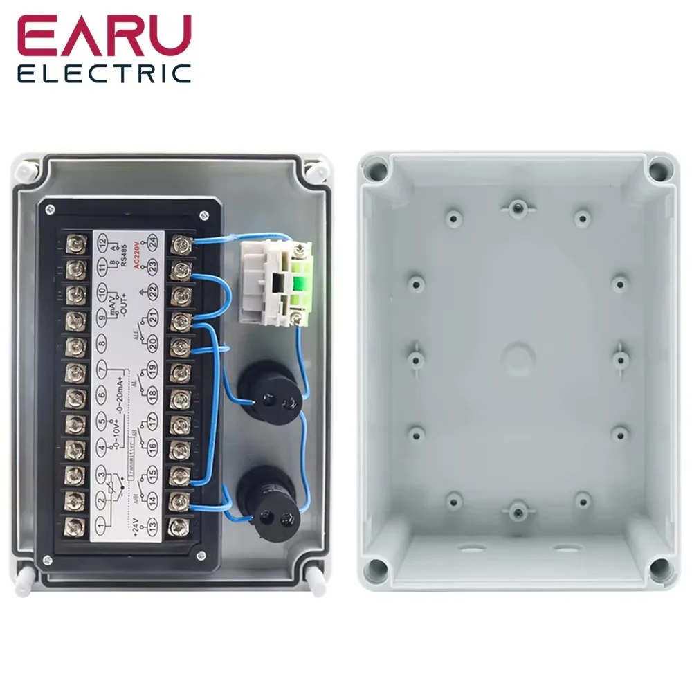 1set 4-20MA Output Integral Liquid Oil Water Level Sensor Transmitter Detect Controller Float Switch Waterproof Mount Box Pump liquid level sensor