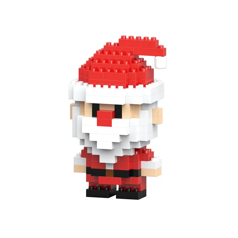 Plastic Christmas Building Blocks Santa Claus Puzzle Toy