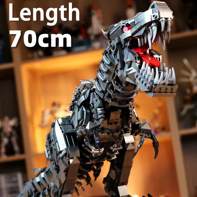 Jurassic Park Dinosaur World Large Mechanical Tyrannosaurus Rex Building Blocks Modello T-Rex Con Luci Mattoni Giocattoli Per Regalo Ragazzo