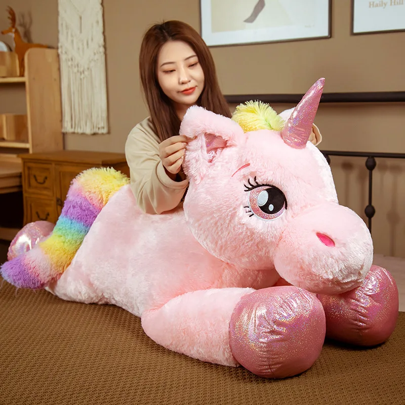 Nuovo grande morbido unicorno animale peluche sogno arcobaleno farco giocattolo ragazza regalo giocattolo per bambini divano cuscino cuscino decorazione della casa  26
