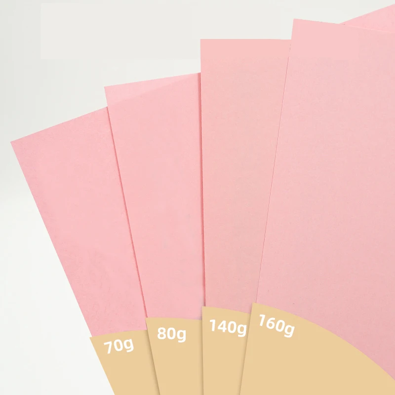 Pink Copy Paper Ppink A4 Paper B5 Printing A5 Color 80G Thickened 140g Gram A3 Color 160G For Handmade Name Brand