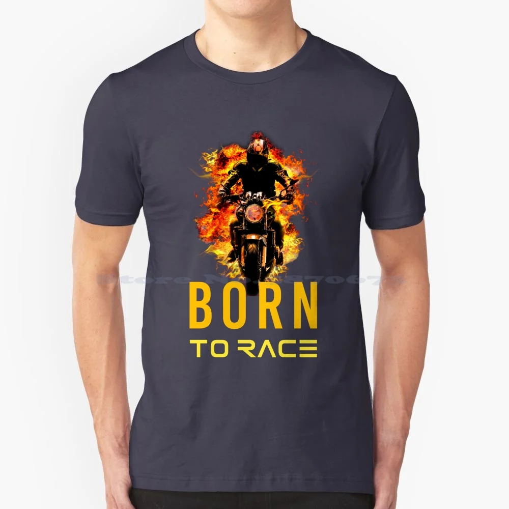 Born To Race , Biker Essential T-Shirt T-Shirt 100% Cotone Tee Born Racer Moto Super Bike Biker Racing Need For Speed Top