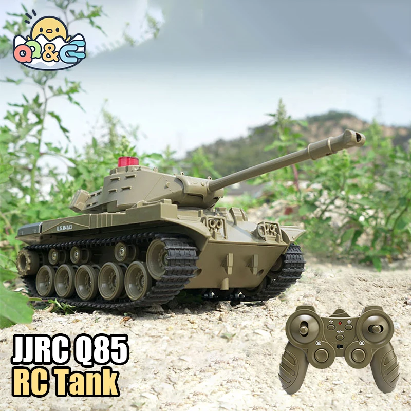 JJRC Q85 RC Tank 1/30 2.4G Remote Control Toy Crawler Battle Military Tank Sound Effects Rc Panzer Toys for Boys XMAS Gifts