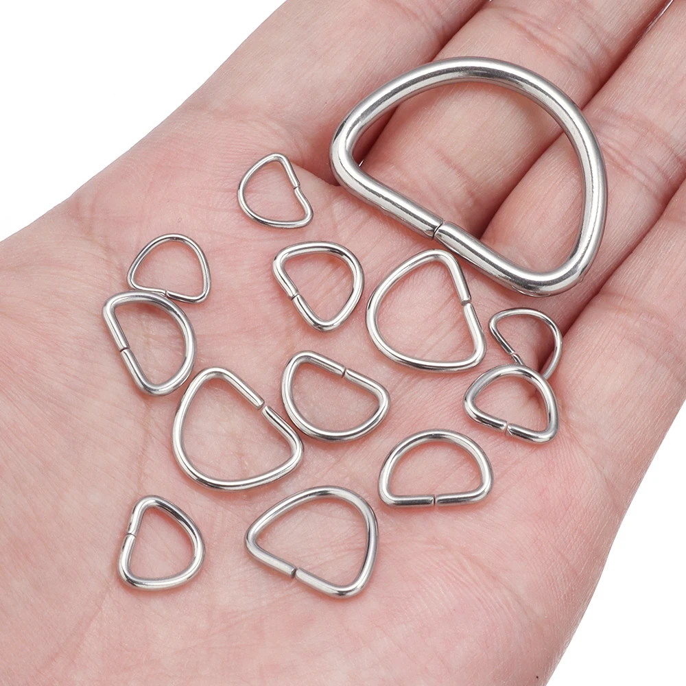 100/200pcs D Shape Spring Ring Openable Leather Bag Handbag Strap Buckle  Connect Keyring Pendant Dog Chain Clasp Clip Carabiner - AliExpress