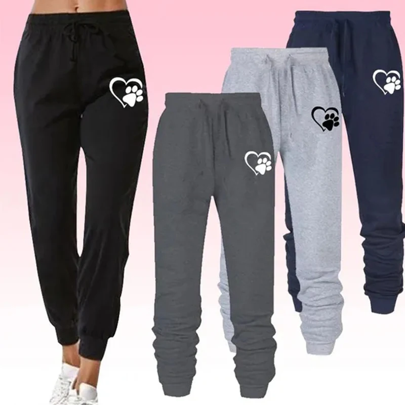 New Soft Cotton Sweatpants  Women Long Pants Jogger Trousers Casual Sports Fitness Solid Jogging Pants S-4XL