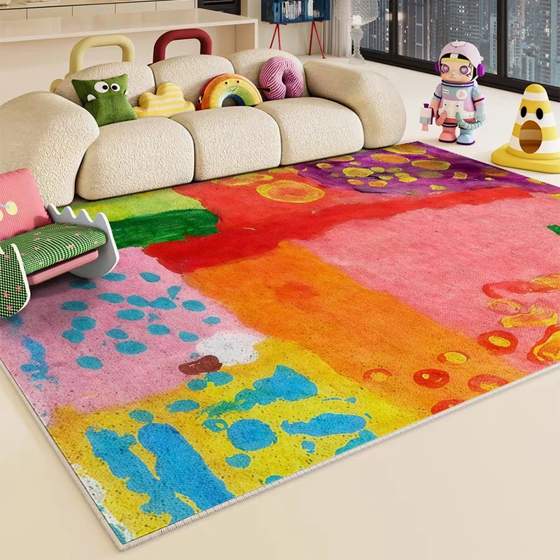 Modern Art Living Room Carpet Abstract Innovation Watercolor Graffiti Bedroom Rugs Home Decoration Cloakroom Mats Ковер Alfombra