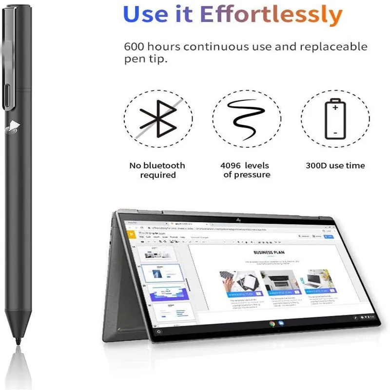 USI Stylus Pen for Chromebook with 4096 Levels Pressure for Lenovo chromebook Duet, ASUS chromebook C436, HP X360 12b