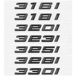 Trunk Boot Emblem Letter Badges - Chrome Silver Black Finish - 328i (Silver)
