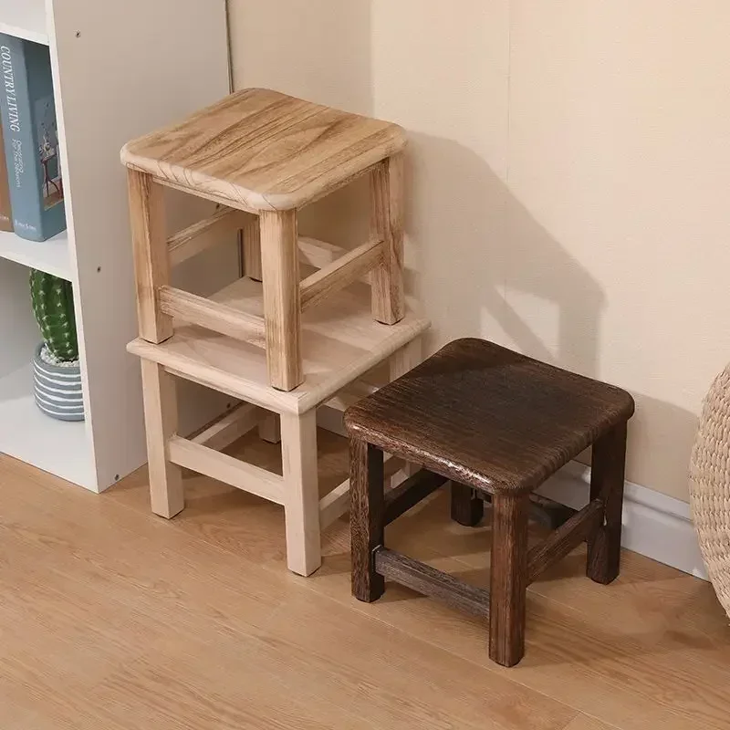 Nordic Storage Solid Wood Small Stool Modern Storage Stool Home Entrance Hallway Shoe Changing Fashion Simple Home Decor