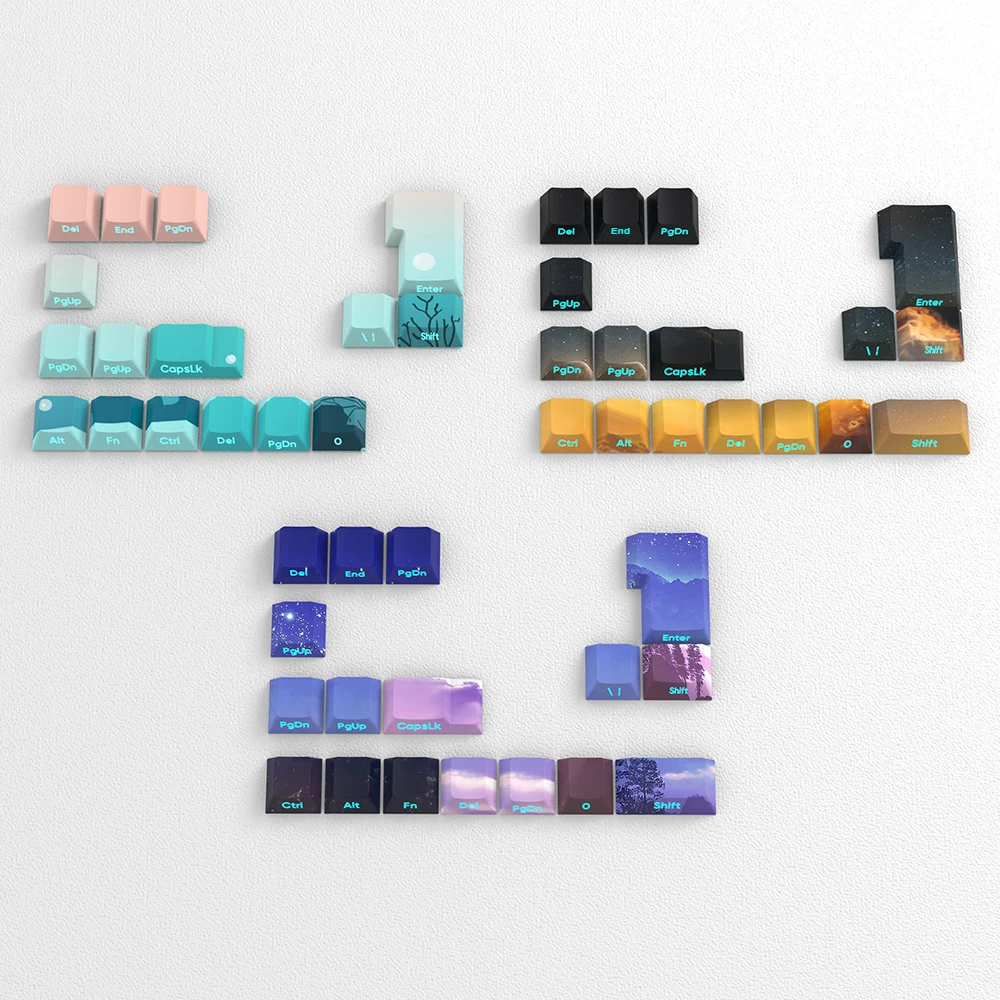 Custom Light Dye Sub Backlight Key Caps para mx Switch Mechanical Keyboard Cap Double Shot Pbt Keycaps 125 Teclas - Imagem 2