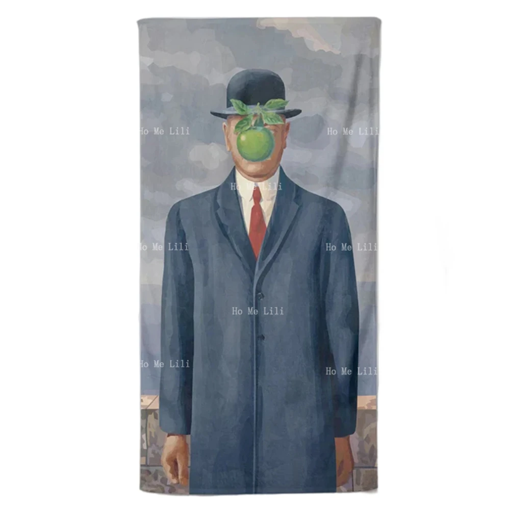 

1946 г., модное быстросохнущее полотенце сына человека Magritte Art