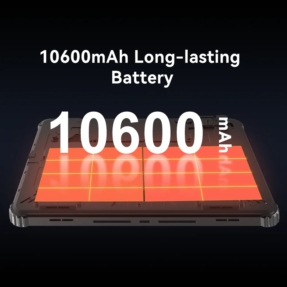 Cubot TAB KINGKONG Rugged Tablet 10.1" Android 13 16GB(8GB+8GB Extended)+256GB MT8788 10600mAh Battery IP68 Waterproof PC Pad 5