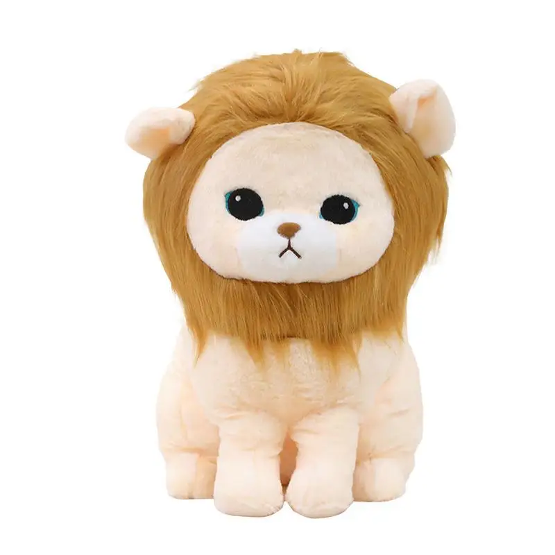 Lion Soft Toys Cute Lion Soft Stuffed Animals Doll Ultra-Soft Sitting Lion Plush Educational And Interactive Stuffed Animal Toy