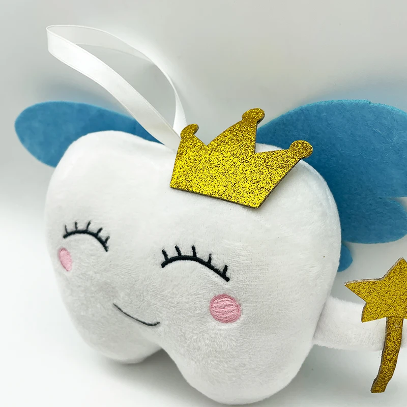 New kawaii Pink Tooth Fairy Plushies Toy Cartoon Soft Stuffed Funny Tooth Pillow Home Decor Birthday Gift for Children 5