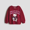 Hello Kitty Baby Girls Sweatshirt Tops Spring New Style Fashion Children's Clothes Loose Casual Hoodie Crewneck Kids Girl Tops 5