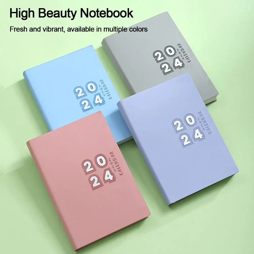 

Creative 2024 Agenda Notebook A5 Monthly Weekly 365 days Planner Notepad Office Schedule Notepad Diary Books