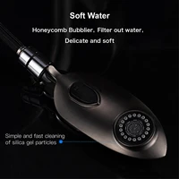 ทองเหลืองหรูหราทองสวิทช์สัมผัสก๊อกน้ําห้องครัวแบบดึงออก 1 หลุมเดี่ยวจับอ่างล้างจานร้อนและเย็น 2 ฟังก์ชั่นผสม 5