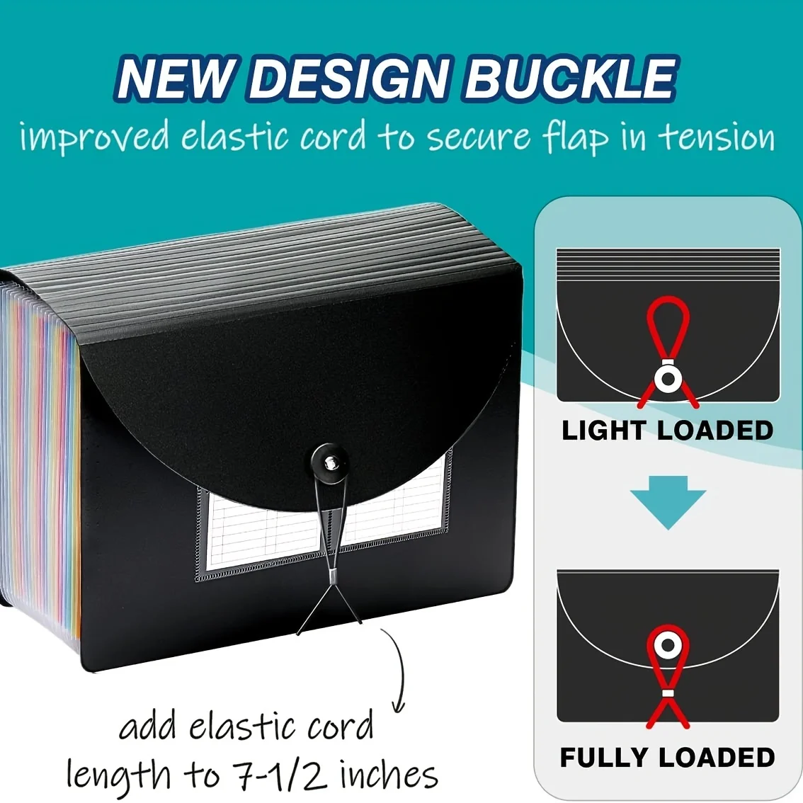 Portable Expanding File Folder with 13 Pockets and Colored Tabs – Ideal Document Organizer