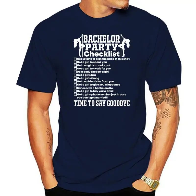 

Bachelor Party Checklist t Shirt for Men Women