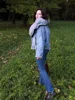 Womens Coats Spring 2025New 100%Natural Real Fox Fur Collar Fashion Short Denim Jacket Luxury Goose Down Puffer Jackets Clothing 4