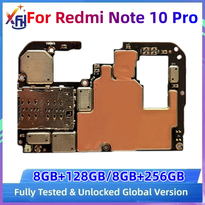 

Motherboard for Xiaomi Redmi Note 10 Pro 5G, 128GB 256GB ROM, Unlocked Mainboard, with Google Playstore Installed