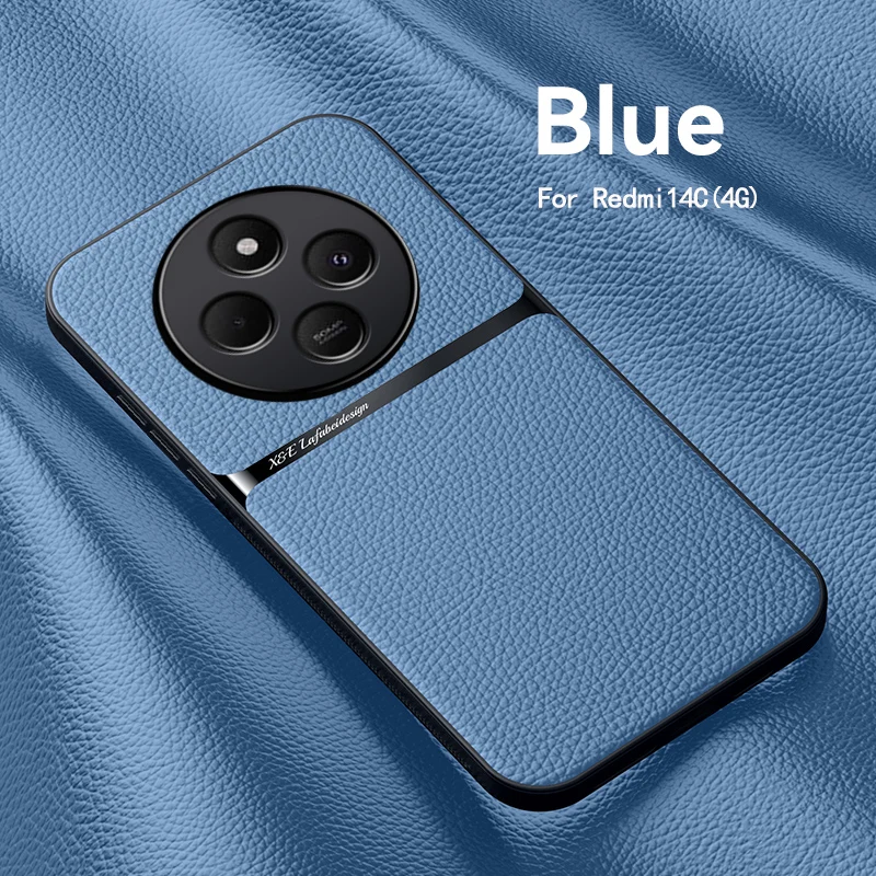 Premium Magnetic Leather Car Holder Case - Silicone Protective Back Cover